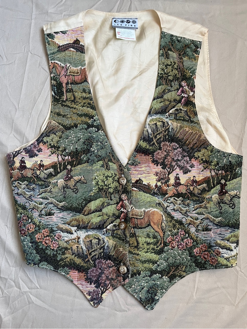 Vintage Tapestry Equestrian Vest ✨
